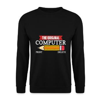 Computer Nerd Programmierer Informatiker - Unisex Pullover - Schwarz - Vorne - Alina (178cm) & Michal (187cm)