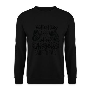 Monarchfalter Schmetterling - Unisex Pullover - Schwarz - Vorne - Alina (178cm) & Michal (187cm)