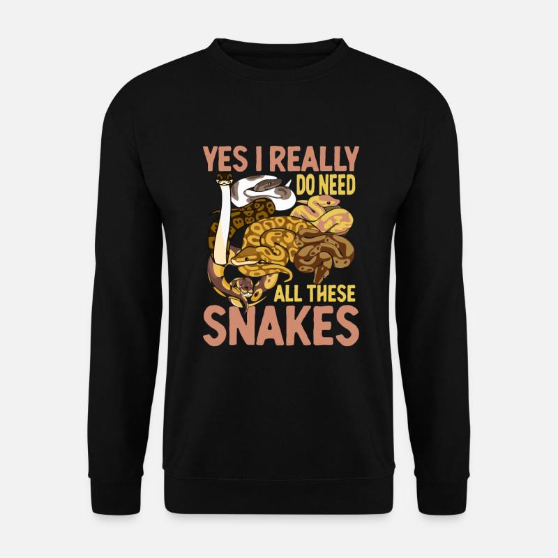 Python Schlange Geschenk - Unisex Pullover - Schwarz