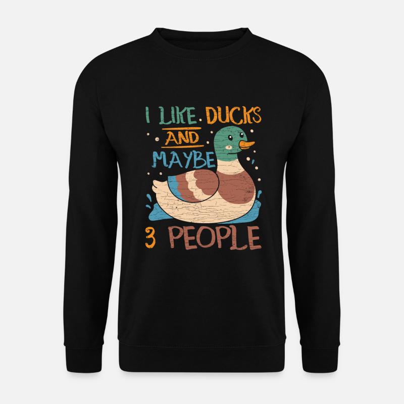 Ente Entchen Geschenk - Unisex Pullover - Schwarz