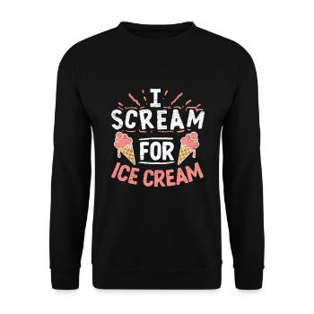 Ice Cream Eis - Unisex Pullover - Schwarz - Vorne - Alina (178cm) & Michal (187cm)