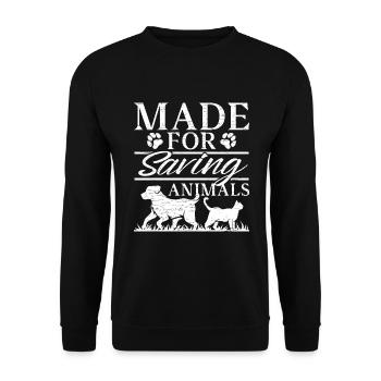 Veterinär Tierzart - Unisex Pullover - Schwarz - Vorne - Alina (178cm) & Michal (187cm)