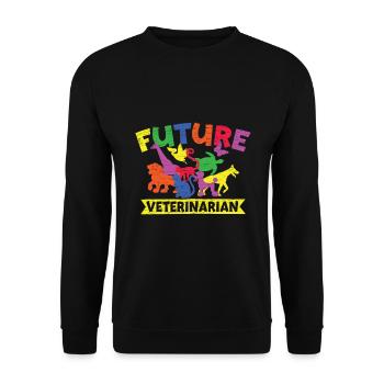 Tierarzt Kinder Veterinär Tiermedizin - Unisex Pullover - Schwarz - Vorne - Alina (178cm) & Michal (187cm)