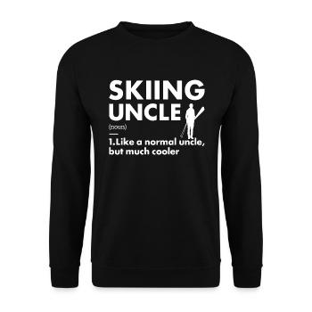 Sport Uncle Skiing - Unisex Pullover - Schwarz - Vorne - Alina (178cm) & Michal (187cm)