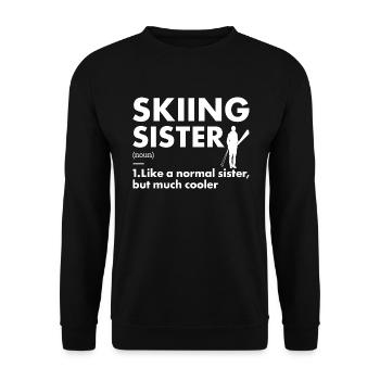 Sport Sister Skiing - Unisex Pullover - Schwarz - Vorne - Alina (178cm) & Michal (187cm)