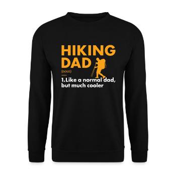 Hiker Dad Definition Hiking - Unisex Pullover - Schwarz - Vorne - Alina (178cm) & Michal (187cm)