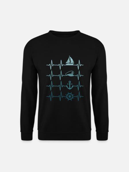 Segeln Segelboot Kapitän Boot Skipper Seefahrer - Unisex Pullover - Schwarz