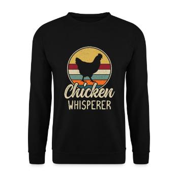 Chuchotement de poulet Agriculteur Amateur de poulet de la ferme - Sweat-shirt Unisexe - noir - Devant - Alina (178cm) & Michal (187cm)