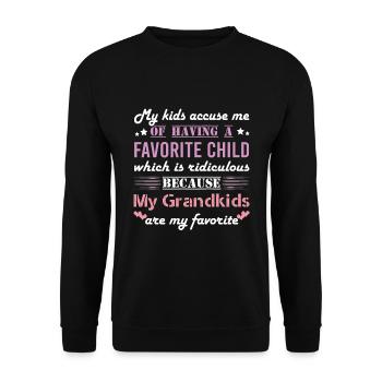 Enkelkind Kinder Favorit - Unisex Pullover - Schwarz - Vorne - Alina (178cm) & Michal (187cm)