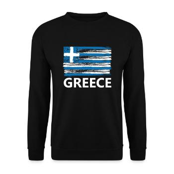 Greece flag gift - Unisex Sweatshirt - black - Front - Alina (178cm) & Michal (187cm)