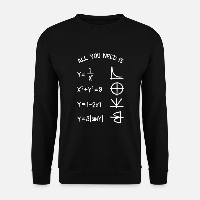 LOVE Math - Sweat-shirt Unisexe - noir