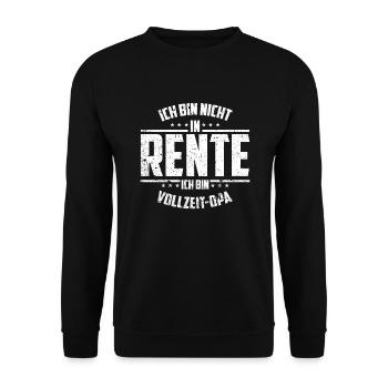 Opa Spruch Rentner Geschenkidee - Unisex Pullover - Schwarz - Vorne - Alina (178cm) & Michal (187cm)