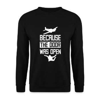 Skydiving gift idea - Unisex Sweatshirt - black - Front - Alina (178cm) & Michal (187cm)
