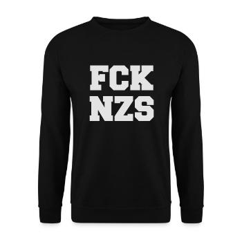 FCK NZS Human Rights - Unisex Sweatshirt - black - Front - Alina (178cm) & Michal (187cm)
