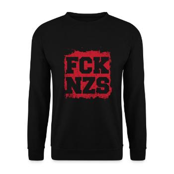 Idée cadeau FCK NZS contre le racisme - Sweat-shirt Unisexe - noir - Devant - Alina (178cm) & Michal (187cm)