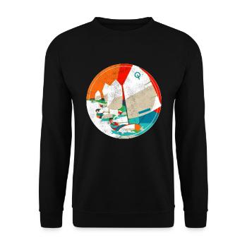 Optimist regatta - Unisex Sweatshirt - black - Front - Alina (178cm) & Michal (187cm)
