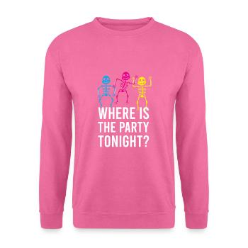 Halloween skeleton party - Unisex Sweatshirt - pink - Front