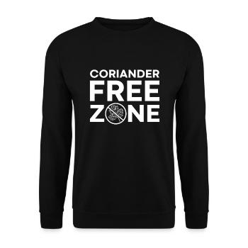 I Hate Coriander - I hate coriander saying - Unisex Sweatshirt - black - Front - Alina (178cm) & Michal (187cm)