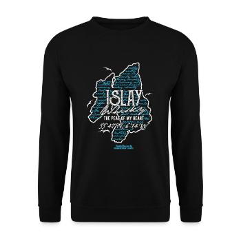 Whisky from Islay Peat Of My Heart - Unisex Pullover - Schwarz - Vorne - Alina (178cm) & Michal (187cm)