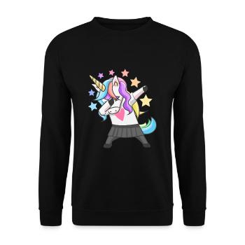 Tamponner la licorne tamponner la licorne - Sweat-shirt Unisexe - noir - Devant - Alina (178cm) & Michal (187cm)