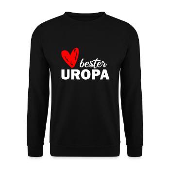Der beste Uropa der Welt - Unisex Pullover - Schwarz - Vorne - Alina (178cm) & Michal (187cm)