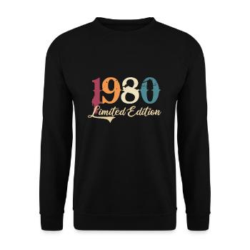 42ème anniversaire 42 ans cadeau né en 1980 - Sweat-shirt Unisexe - noir - Devant - Alina (178cm) & Michal (187cm)