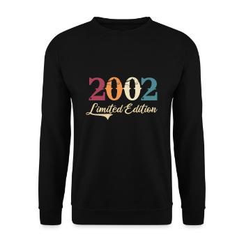 20th birthday 20 years gift vintage 2002 - Unisex Sweatshirt - black - Front - Alina (178cm) & Michal (187cm)