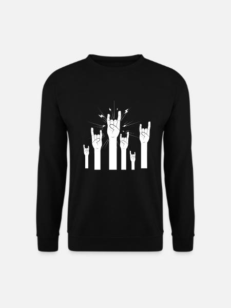 Rock n Roll Pommesgabel Metal Festival - Unisex Pullover - Schwarz