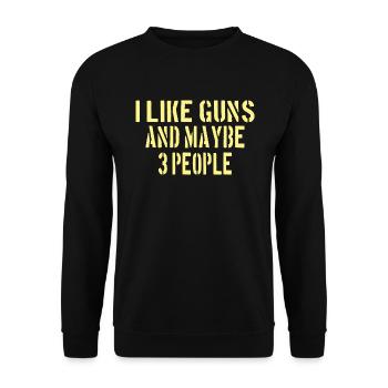 PRO GUN / 2ND AMENDMENT: I like guns! - Unisex Sweatshirt - black - Front - Alina (178cm) & Michal (187cm)