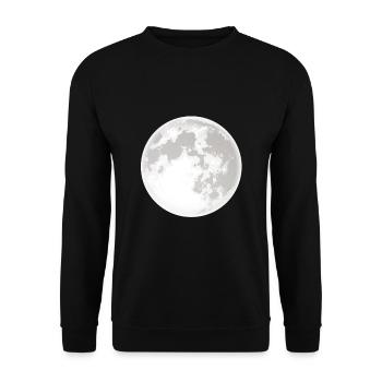 Lunar Mond Moon Galaxy Universum - Unisex Pullover - Schwarz - Vorne - Alina (178cm) & Michal (187cm)