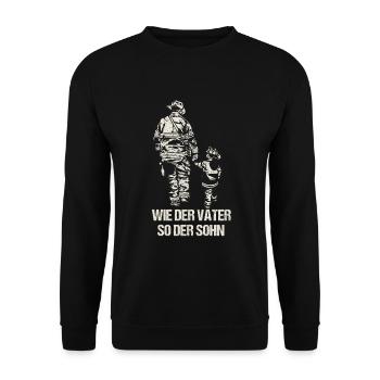 Cadeau père fils pompier - Sweat-shirt Unisexe - noir - Devant - Alina (178cm) & Michal (187cm)