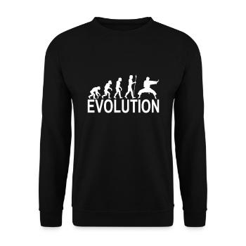 Karate Martial Arts Judo Evolution Taekwando - Unisex Sweatshirt - black - Front - Alina (178cm) & Michal (187cm)