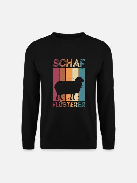 Schaf Flüsterer Lustiges Landwirt Dorf Schafe - Unisex Pullover - Schwarz