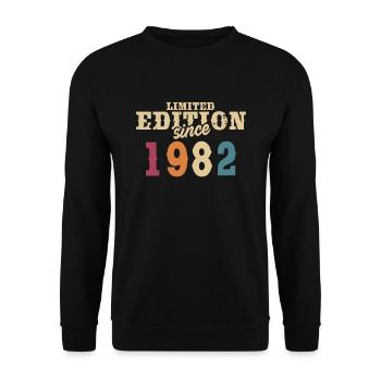 40. Geburtstag Party 40 Jahre Retro 1982 Geschenk - Unisex Pullover - Schwarz - Vorne - Alina (178cm) & Michal (187cm)