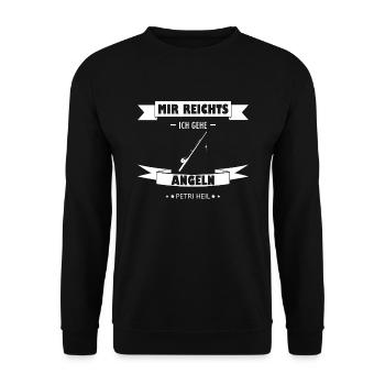 Mir reichts ich gehe angeln - Unisex Pullover - Schwarz - Vorne - Alina (178cm) & Michal (187cm)