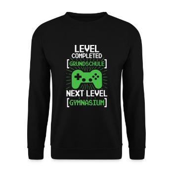 Primary School Enrolment Gymnasium 5th Grade Gaming - Unisex Sweatshirt - black - Front - Alina (178cm) & Michal (187cm)