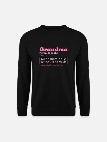 Définition de grand-mère pour grand-mère grand-mère maman - Sweat-shirt Unisexe - noir