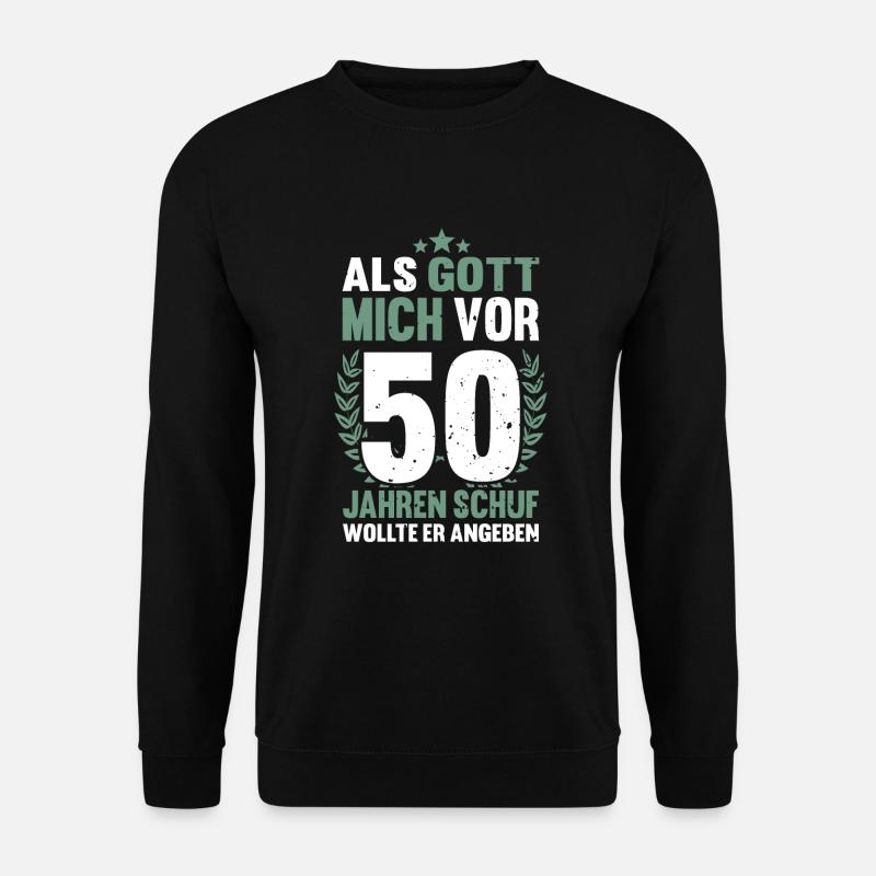 50. Geburtstag 50 Jahre Mann Frau Vintage - Unisex Pullover - Schwarz