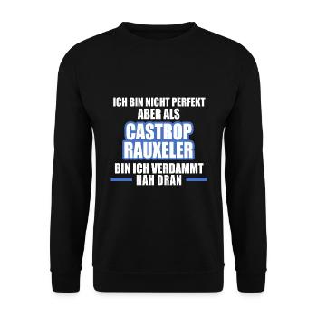 Castrop Rauxel Stadt perfekt lustig - Unisex Pullover - Schwarz - Vorne - Alina (178cm) & Michal (187cm)