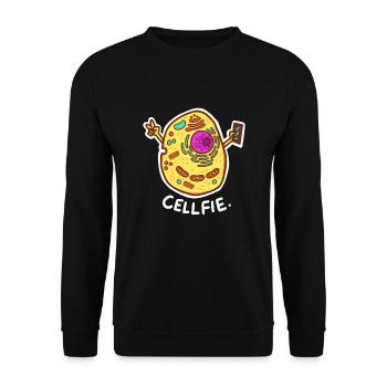 Cell-Fie Funny Science Biology - Unisex Sweatshirt - black - Front - Alina (178cm) & Michal (187cm)