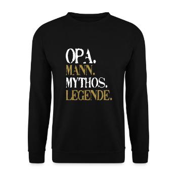 Grand-père homme mythe légende grand-père anniversaire - Sweat-shirt Unisexe - noir - Devant - Alina (178cm) & Michal (187cm)