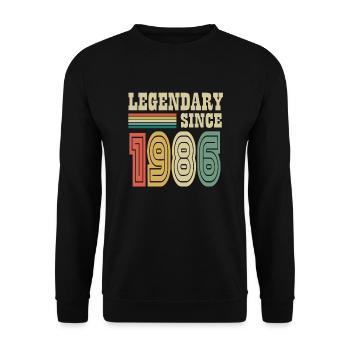 36ème anniversaire Retro Legendär depuis 1986 Cadeau - Sweat-shirt Unisexe - noir - Devant - Alina (178cm) & Michal (187cm)
