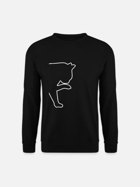 Süße Katze Katzenmotiv Katzen Cat Lover Geschenk - Unisex Pullover - Schwarz