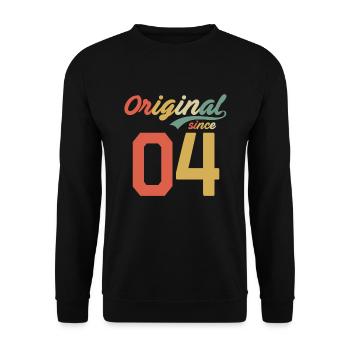 18th Birthday Original Retro Gift 2004 - Unisex Sweatshirt - black - Front - Alina (178cm) & Michal (187cm)