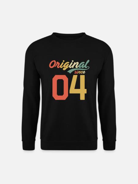 18. Geburtstag Original Retro Geschenk 2004 - Unisex Pullover - Schwarz