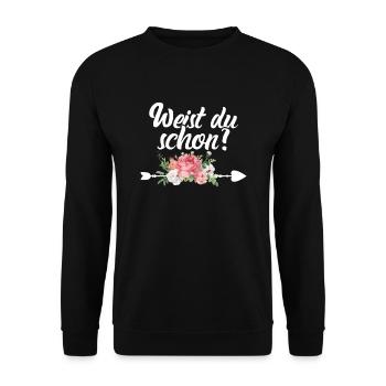 Große Schwester 2021 Werdende Schwester Geschenk - Unisex Pullover - Schwarz - Vorne - Alina (178cm) & Michal (187cm)