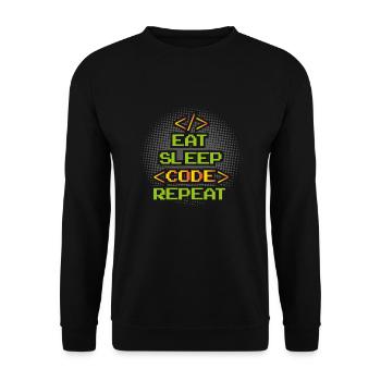 Funny Programmer Software Developer - Unisex Pullover - Schwarz - Vorne - Alina (178cm) & Michal (187cm)