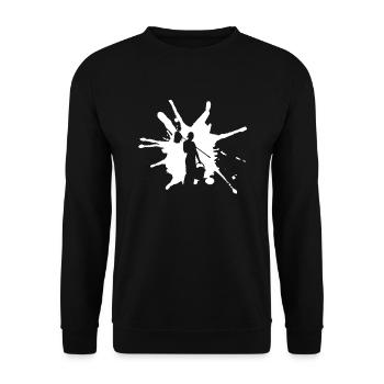 Funny crime scene cleaner gift cleaning - Unisex Sweatshirt - black - Front - Alina (178cm) & Michal (187cm)