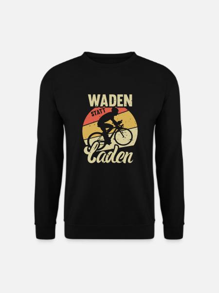 Waden Statt Laden Fahrrad Fahrer Vintage Geschenk - Unisex Pullover - Schwarz
