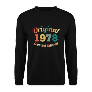 44ème anniversaire 44 ans cadeau né en 1978 - Sweat-shirt Unisexe - noir - Devant - Alina (178cm) & Michal (187cm)